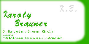 karoly brauner business card
